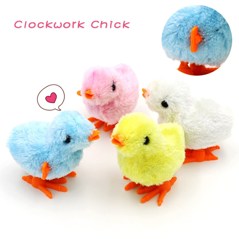 【Ready Stock】Cute Little Chicken Wind Up Jumping Stuffed Toys for Kids | Mainan Budak Anak Ayam Comel Melompat Mainan Murah